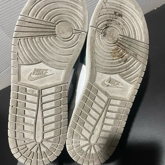 Jordan Men's White and Teal High-Top Sneakers - Picture 6 of 6